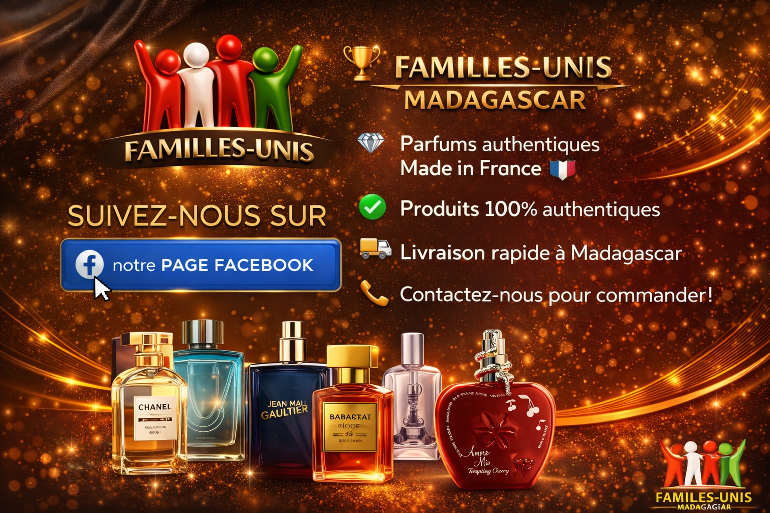 Publicité parfums FAMILLES-UNIS